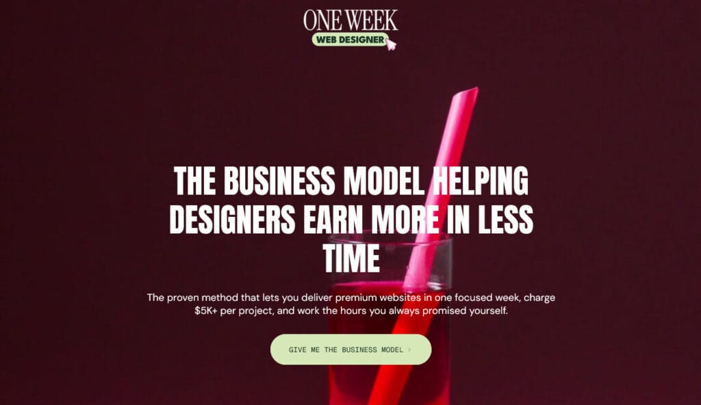 One Week Web Designer By Whitney Rose