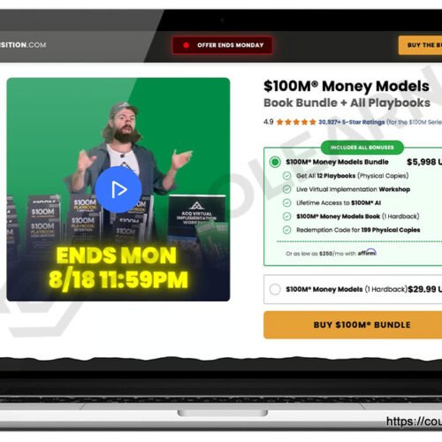 Alex Hormozi – $100M Money Models Book Bundle + All Playbooks